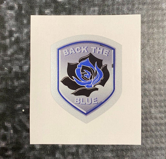 Back The Blue Rose Shield Decal